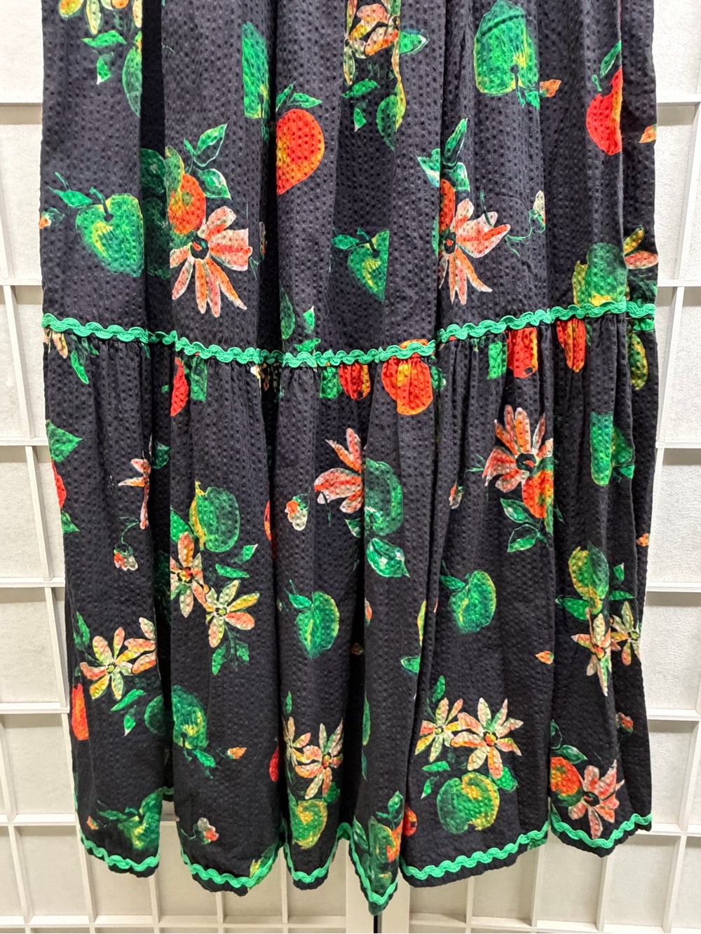 Damson Madder Pia Midi Dress Apple Print Size 8 EUC - Picture 9 of 14